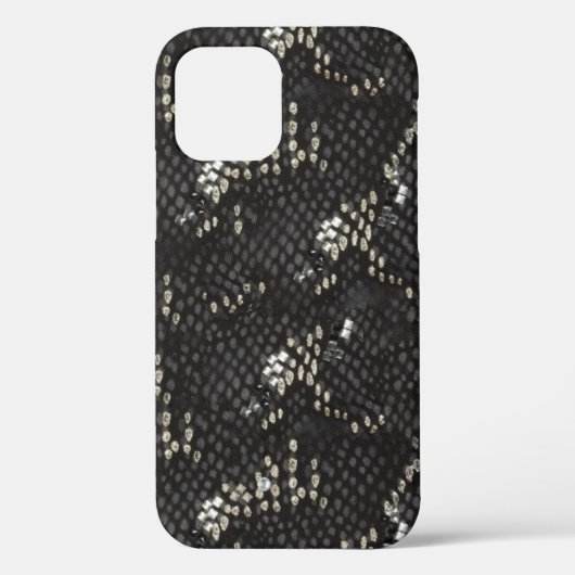 Black Diamond Snake Skin Hoesje-Mate iPhone Case (Achterkant)