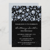 Black Diamond Sparkle Glitter 98e verjaardag Kaart (Voorkant / Achterkant)