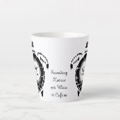 Black Diamond Zee Turtle Silhouette Monogram Latte Mok (Voorkant)
