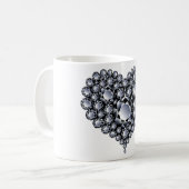 Black Diamonds Heart Pareltjes Koffiemok (Voorkant links)