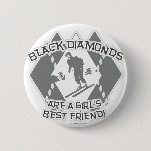 Black Diamonds Ronde Button 5,7 Cm (Voorkant)