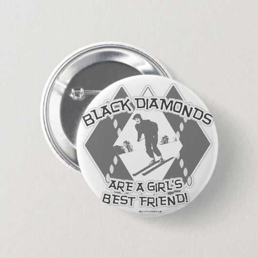Black Diamonds Ronde Button 5,7 Cm (Voorkant /achterkant)