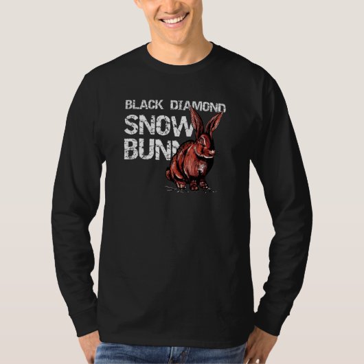 Black Diamonds Skiing Snow Bunny T-shirt (Voorkant)