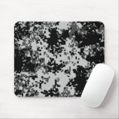 Black Digital Camouflage Muismat (Met muis)