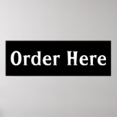 Black Diner Order Wall Art Poster Afdrukken (Voorkant)