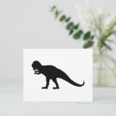 Black Dinosaur Briefkaart (Staand voorkant)
