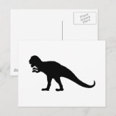 Black Dinosaur Briefkaart (Voorkant / Achterkant)