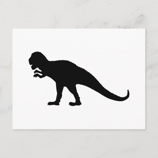 Black Dinosaur Briefkaart (Voorkant)