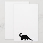 Black Dinosaur Briefpapier (Voorkant / Achterkant)
