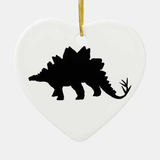 Black Dinosaur Keramisch Ornament (Voorkant)