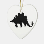 Black Dinosaur Keramisch Ornament (Links)