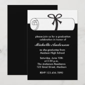 Black Diploma Afstuderen Celebration Kaart (Voorkant / Achterkant)