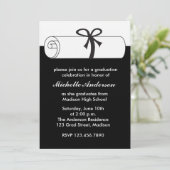 Black Diploma Afstuderen Celebration Kaart (Staand voorkant)