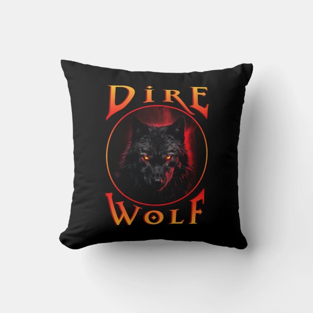 Black Dire wolf reünie Kussen (Voorkant)
