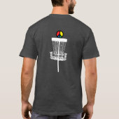 Black Disc Golf Mannen T shirt (Achterkant)