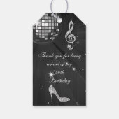 Black Disco Ball and Heels 50ste verjaardag Cadeaulabel (Achterkant)