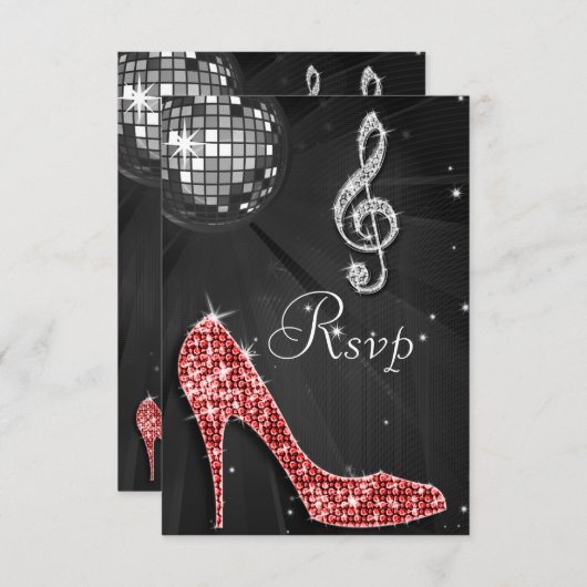 Black Disco Ball Sparkle Heels RSVP (Voorkant / Achterkant)