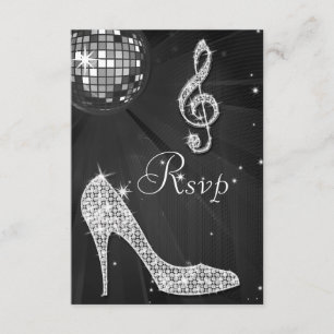 Black Disco Ball Sparkle Heels RSVP
