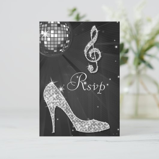 Black Disco Ball Sparkle Heels RSVP (Staand voorkant)