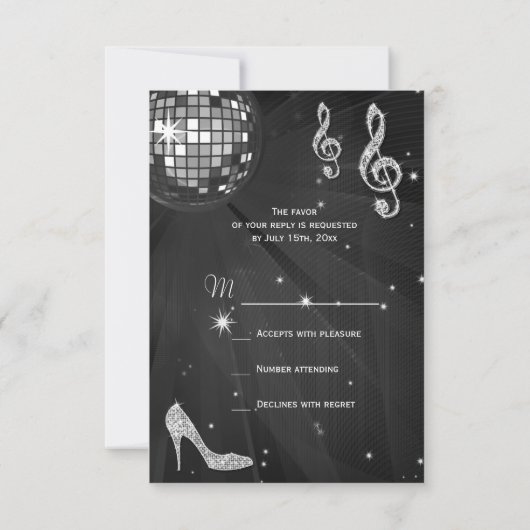 Black Disco Ball Sparkle Heels RSVP (Achterkant)