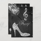 Black Disco Ball Sparkle Heels RSVP (Voorkant / Achterkant)