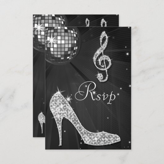 Black Disco Ball Sparkle Heels RSVP (Voorkant / Achterkant)