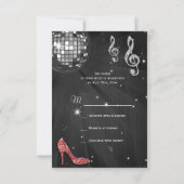 Black Disco Ball Sparkle Heels RSVP Kaartje (Achterkant)