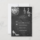 Black Disco Ball Sparkle Heels RSVP Kaartje (Achterkant)