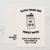 Black Disco Cherry Perfect Match Bachelorette Kaart (Voorkant / Achterkant)