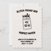 Black Disco Cherry Perfect Match Bachelorette Kaart (Voorkant)