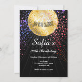 BLACK, disco party, 70's, dansfeest Kaart (Voorkant)