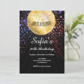 BLACK, disco party, 70's, dansfeest Kaart (Staand voorkant)