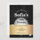 BLACK, disco party, 70's, dansfeest Kaart (Voorkant)