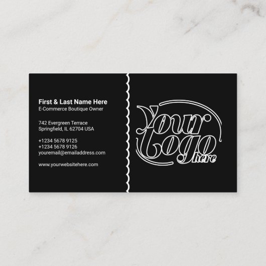 Black Discount Coupon QR Code Marketing Visitekaartje (Achterkant)