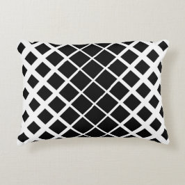 Black Disolling Square Block Pattern Accent Kussen
