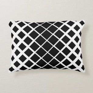 Black Disolling Square Block Pattern Accent Kussen
