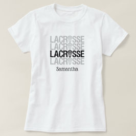 Black Distressed Lacrosse Word T-shirt