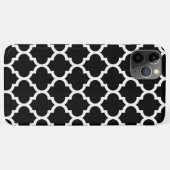 Black DIY BG White Moroccan Quatrefoil #5 Case-Mate iPhone Case (Achterkant (horizontaal))