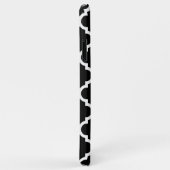 Black DIY BG White Moroccan Quatrefoil #5 Case-Mate iPhone Case (Achterkant/rechts)