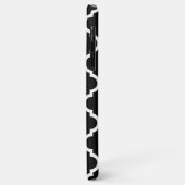 Black DIY BG White Moroccan Quatrefoil #5 Case-Mate iPhone Case (Achterkant/links)