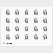 Black Doberman Dogs Ronde Sticker (Vel)
