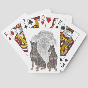 Black Doberman Dogs Speelkaarten
