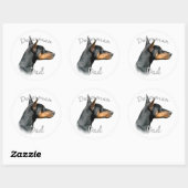 Black Doberman Pap - Sticker (Vel)