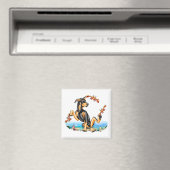 Black Doberman Pinscher Kinda Crabby Magnets Magneet (Insitu (Vaatwasser))