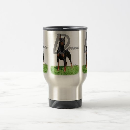 Black Doberman Pinscher reismoug Reisbeker (Center)