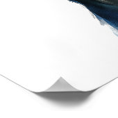 Black doberman watercolor portrait poster (Hoek)