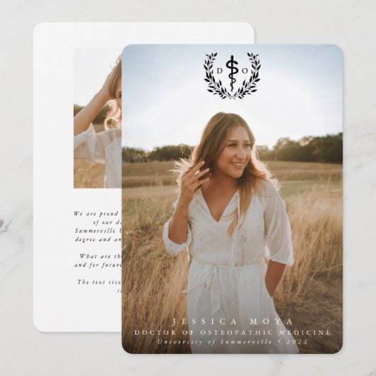 Black Doctor in de osteopathische geneeskunde Afst Aankondiging (Voorkant / Achterkant)