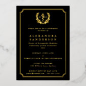 Black Doctor in de osteopathische geneeskunde Afst Folie Uitnodiging (Voorkant)