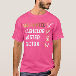 Black Doctorate Degree Afstuderen PhD Edd Bachelor T-shirt