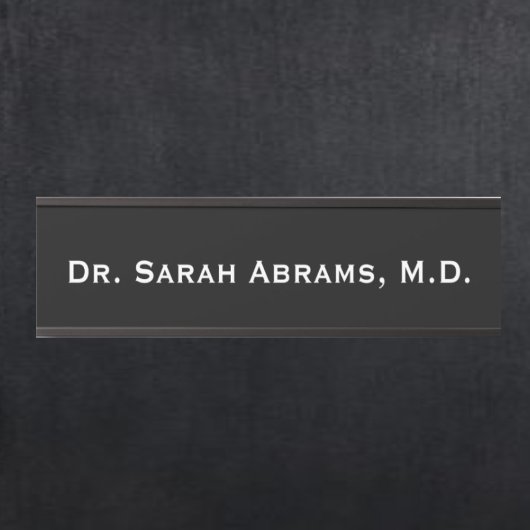 Black Doctor's Kantoor Doctor Deurnaam Bord Deurbordje